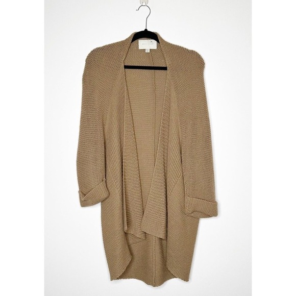 Brochu Walker City Cardigan Chunky Sweater Alpaca Wool Women's Camel Size OS - Picture 2 of 5